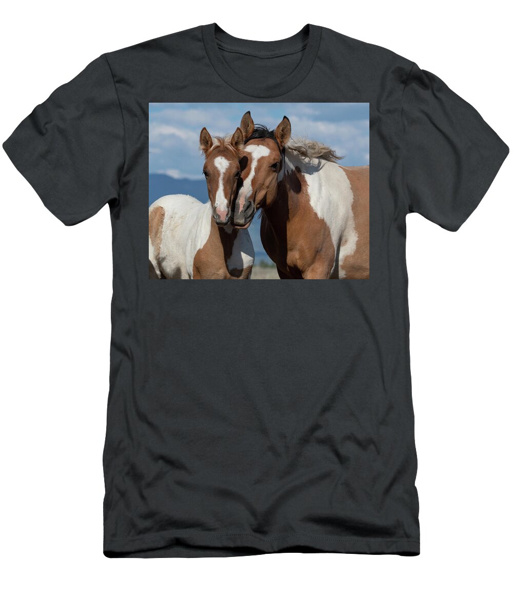 Wild Horses T-Shirt featuring the photograph Mother/Daughter by Mary Hone