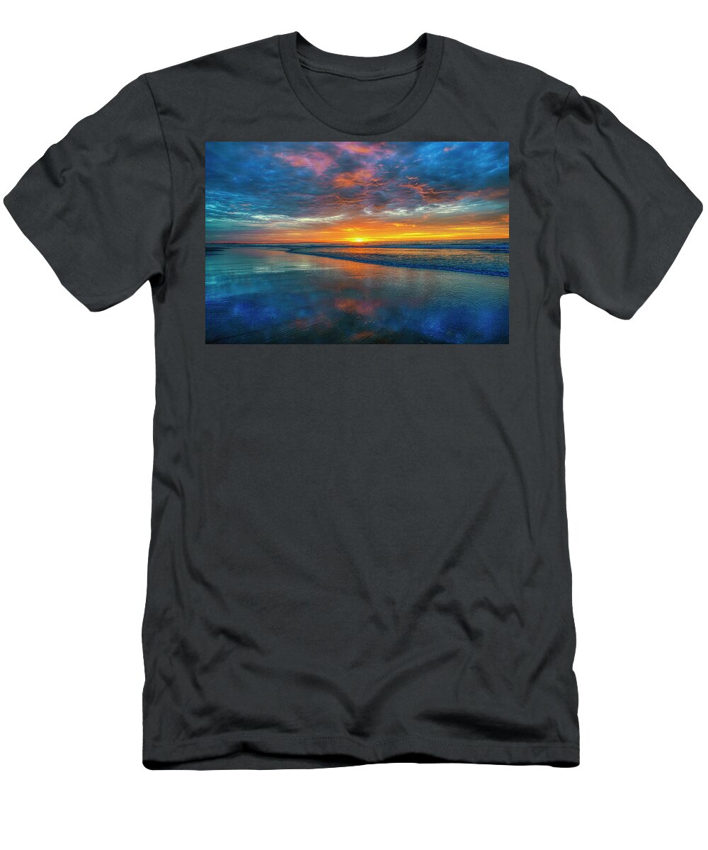 Ogunquit Beach T-Shirt featuring the photograph Mother Nature's Paint Brush by Penny Polakoff