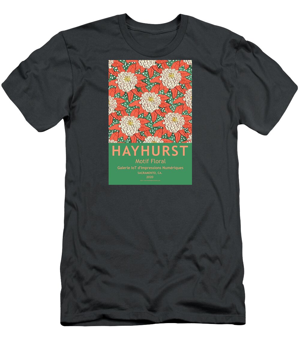 Posters T-Shirt featuring the digital art Motif Floral by Steve Hayhurst