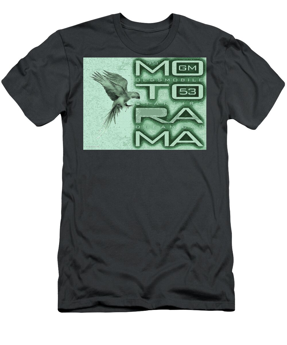 Motorama T-Shirt featuring the digital art Motorama / 53 Oldsmobile Starfire by David Squibb