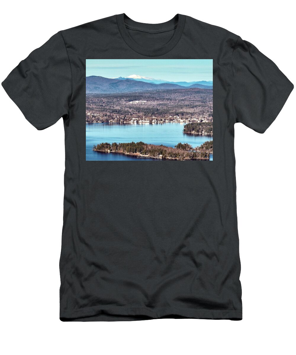  T-Shirt featuring the photograph Mount Washington over Wolfeboro Bay by John Gisis