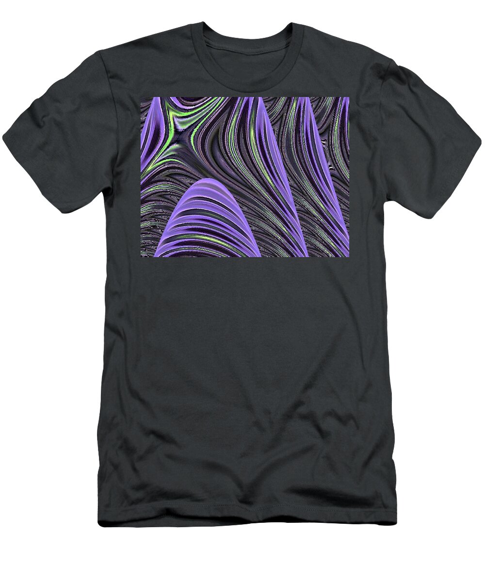 Abstract T-Shirt featuring the digital art Mountains Abstract by Ronald Mills