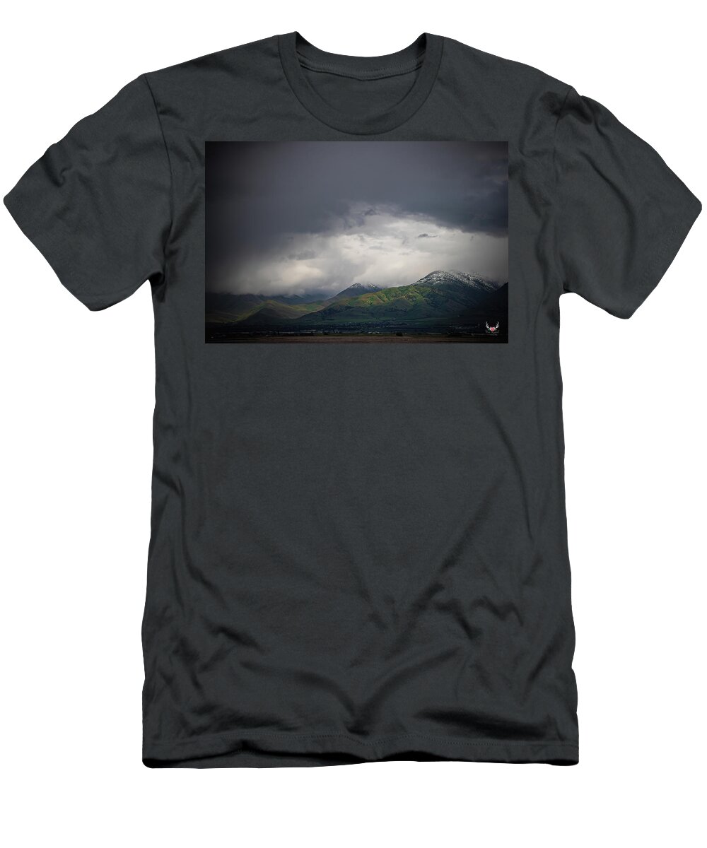 Mountains T-Shirt featuring the photograph Mountains in the Sky by Pam Rendall