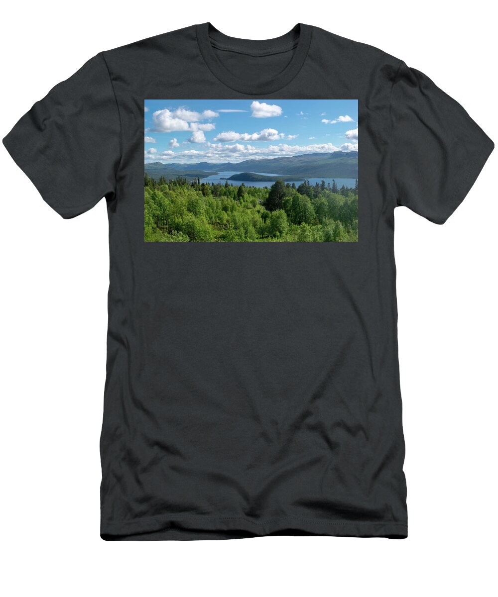 Landscape T-Shirt featuring the photograph Mountainview from Langedrag by Gareth Parkes