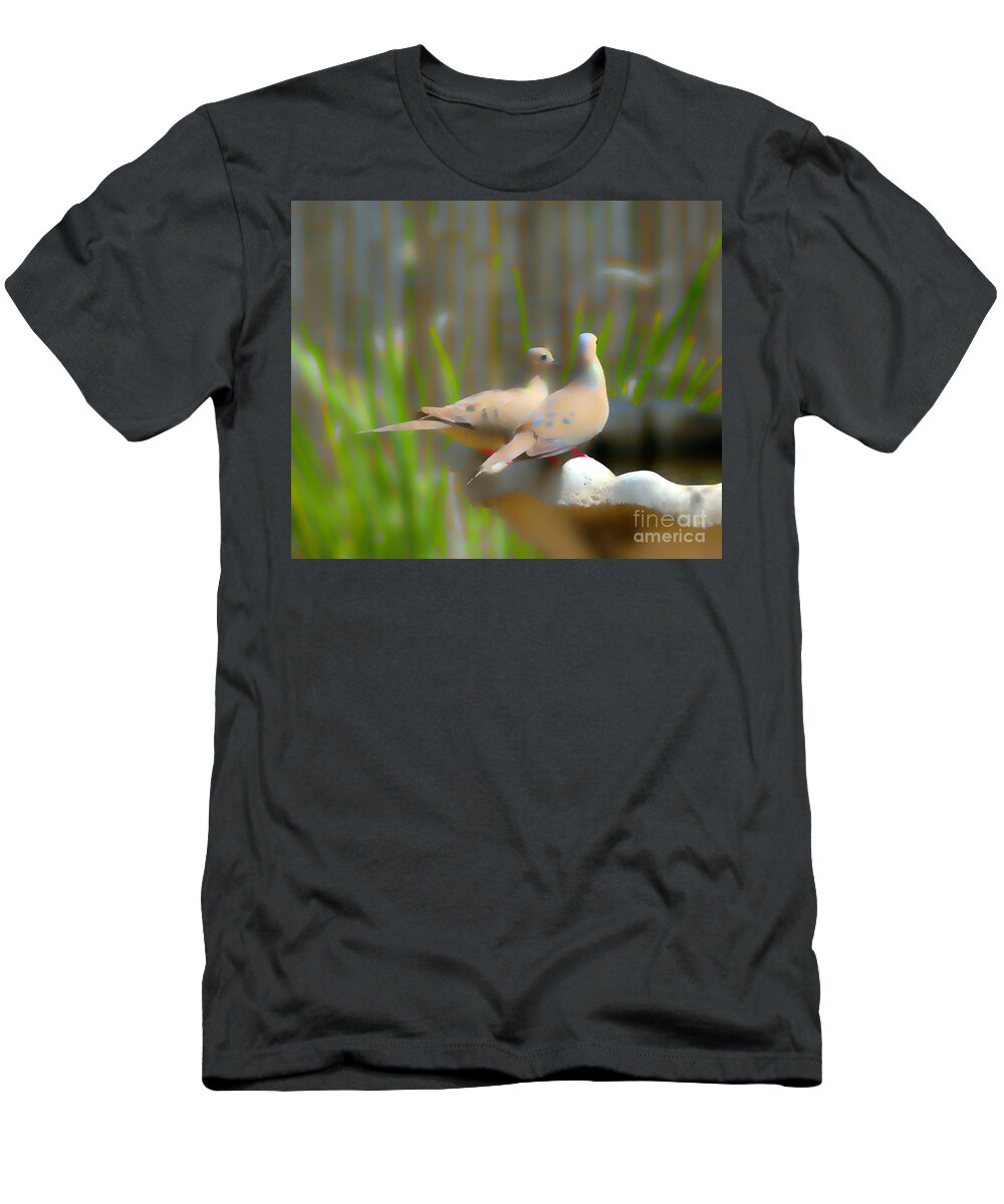 Doves T-Shirt featuring the photograph Mourning Doves by Alison Belsan Horton