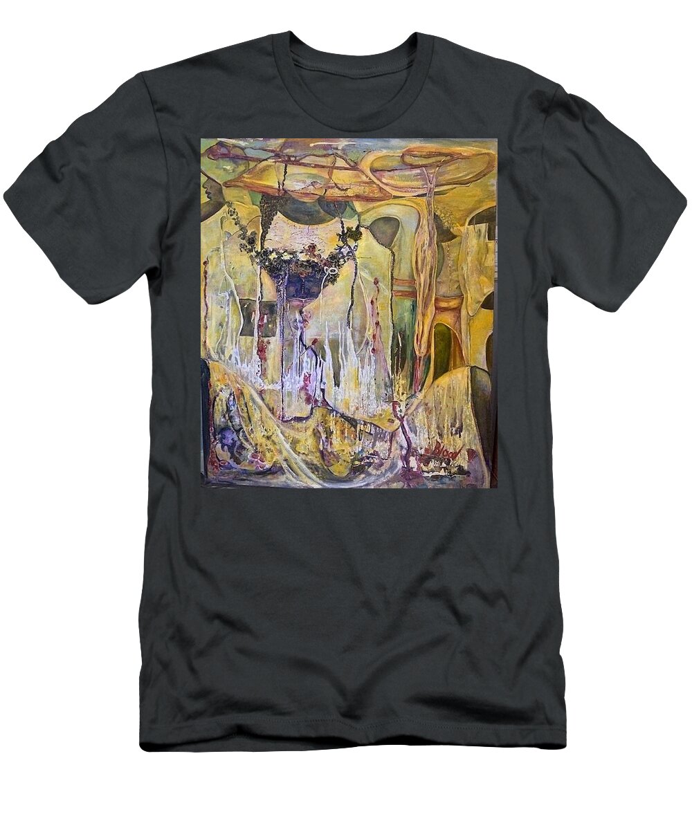  Women T-Shirt featuring the painting Ms.Doris by Peggy Blood