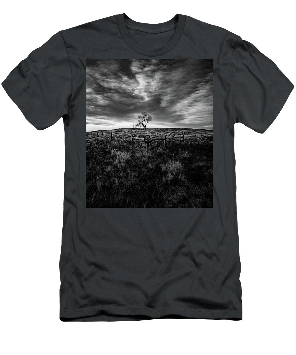  T-Shirt featuring the photograph Murray Tree Monochrome by Darcy Dietrich