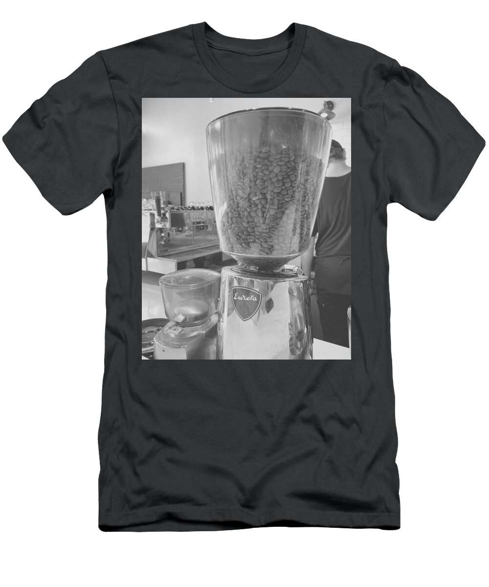 Coffee T-Shirt featuring the photograph My Breakfast of Choice BW by Lee Darnell