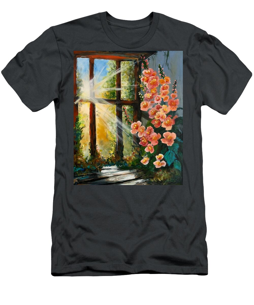 Sunlight T-Shirt featuring the painting My point of view. by Rose-Marie Karlsen