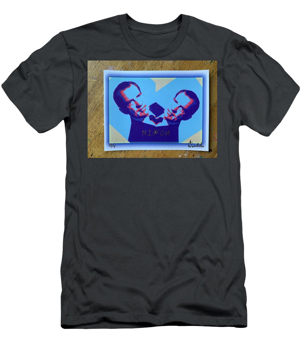 Emw3 T-Shirt featuring the mixed media N1x0N Twins 2 of 4 Limited Edition by Wunderle