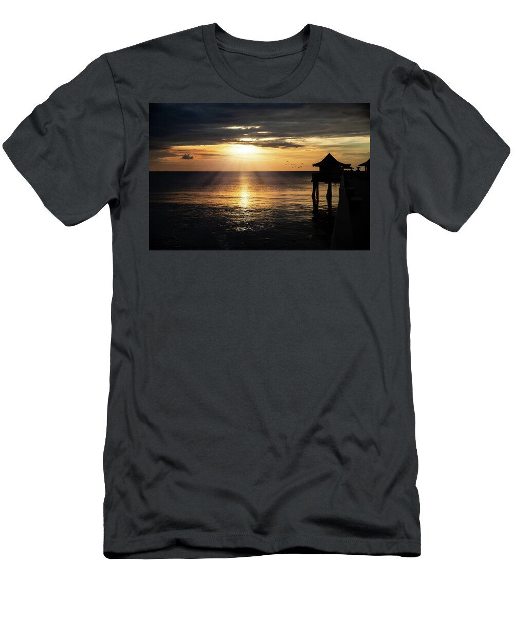 Florida T-Shirt featuring the photograph Naples Sunset by Ed Taylor