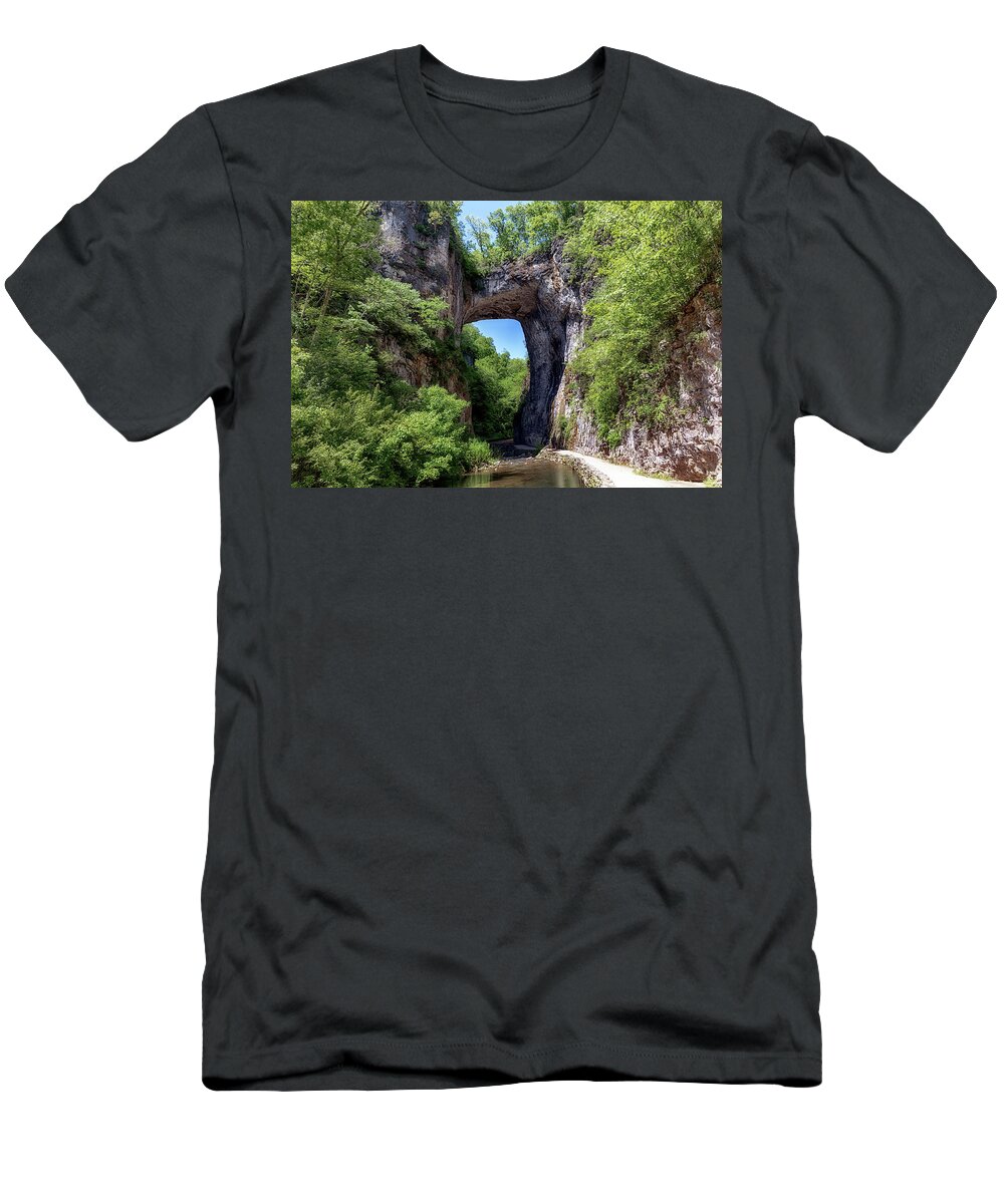Natural Bridge T-Shirt featuring the photograph Natural Bridge Virginia by Susan Rissi Tregoning