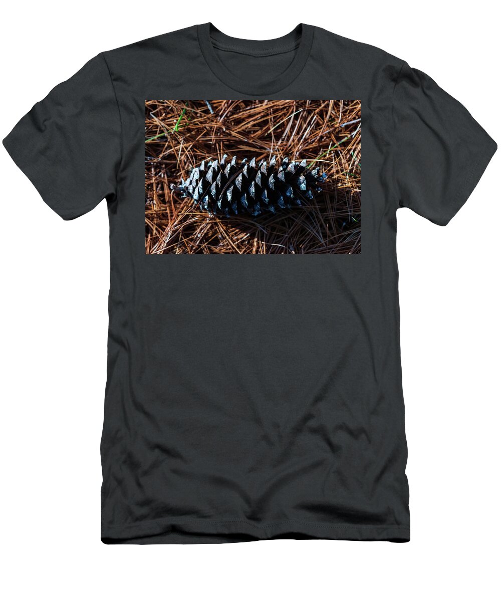Nature T-Shirt featuring the photograph Nature Photography - Pine Cone 2 by Amelia Pearn