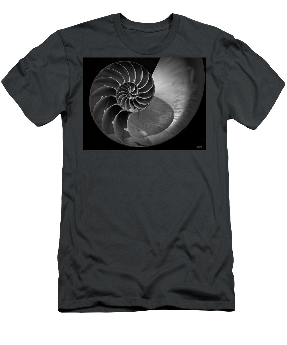 Black And White T-Shirt featuring the photograph Nautilus Shell V BW by David Gordon