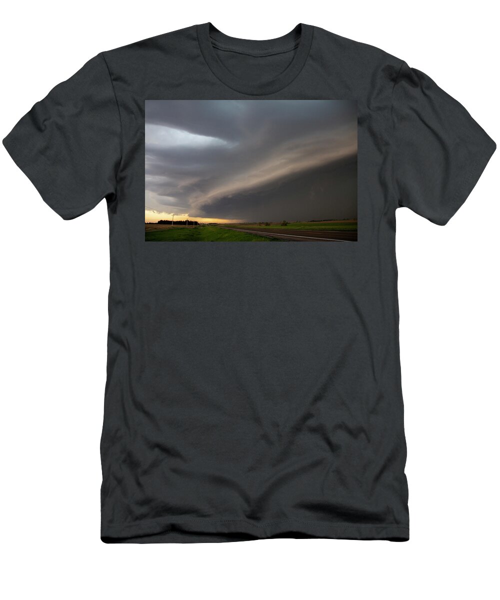 Nebraskasc T-Shirt featuring the photograph Nebraska Thunderstorm Eye Candy 007 by NebraskaSC