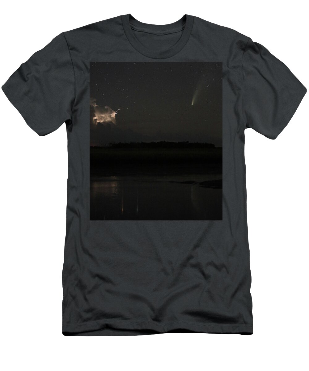 Comet T-Shirt featuring the photograph Neowise-9 by Jean Clark