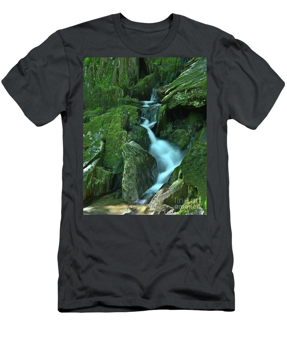 Waterfalls T-Shirt featuring the photograph New Hampshire Waterfalls by Steve Brown