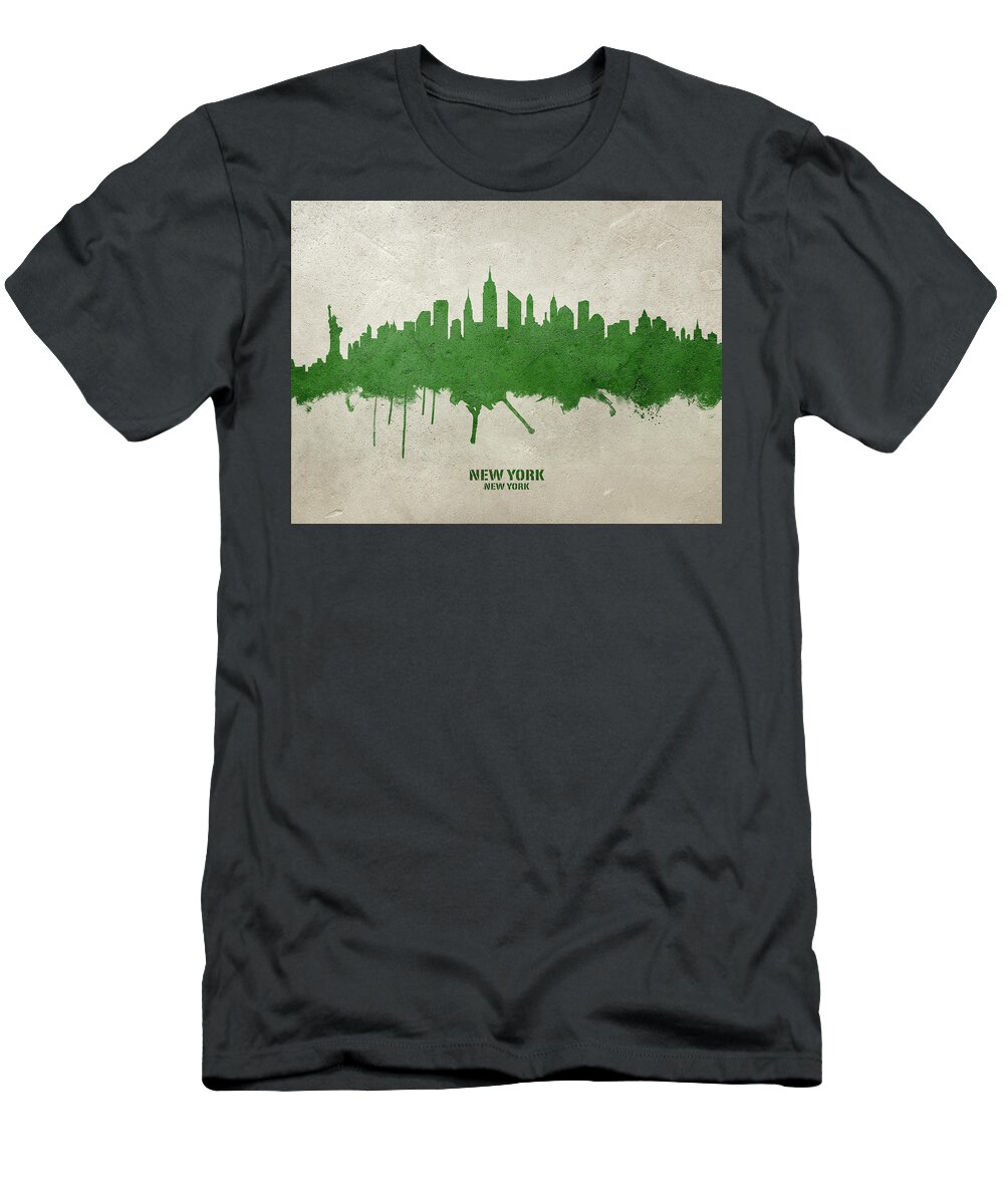 New York T-Shirt featuring the digital art New York City Skyline #31 by Michael Tompsett