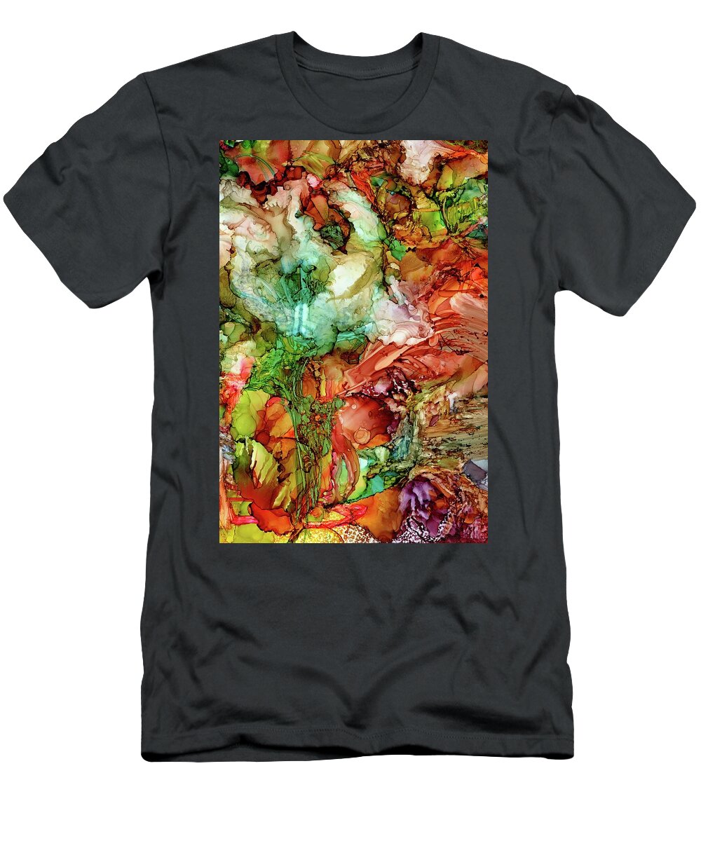 Flow T-Shirt featuring the painting Next Stop...Paradise by Angela Marinari