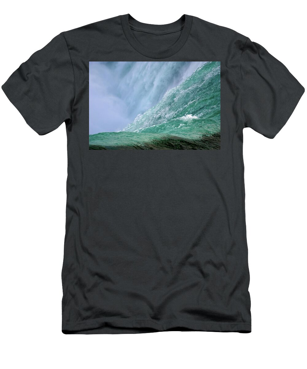 Niagara T-Shirt featuring the photograph Niagara Falls at the Edge by Flinn Hackett