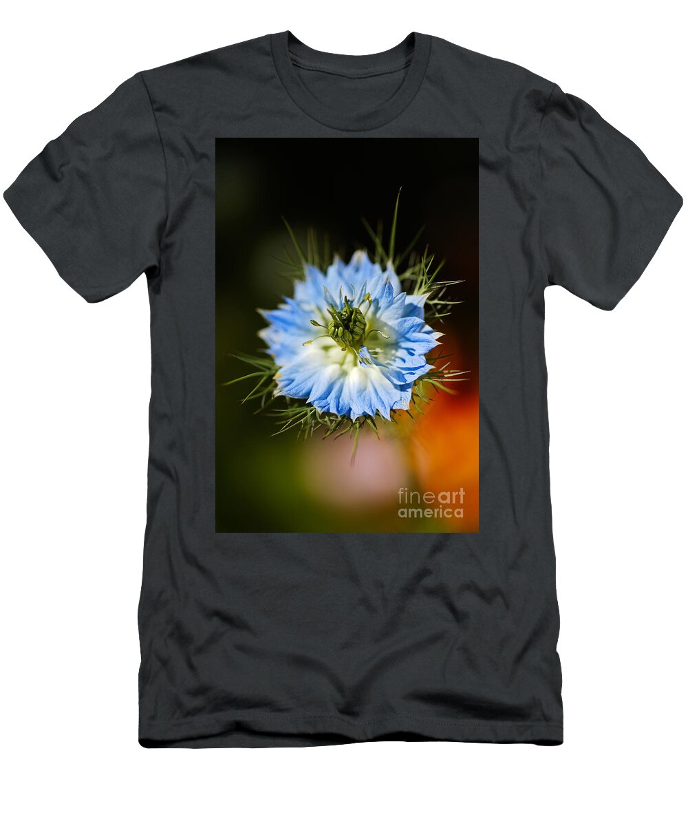 Nigella Flower T-Shirt featuring the photograph Nigella Flower Opened by Joy Watson
