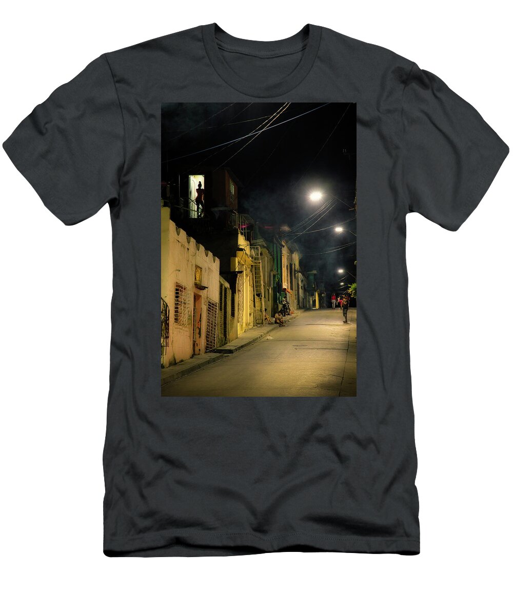 Cuba T-Shirt featuring the photograph Night atmosphere El Tivoli by Micah Offman
