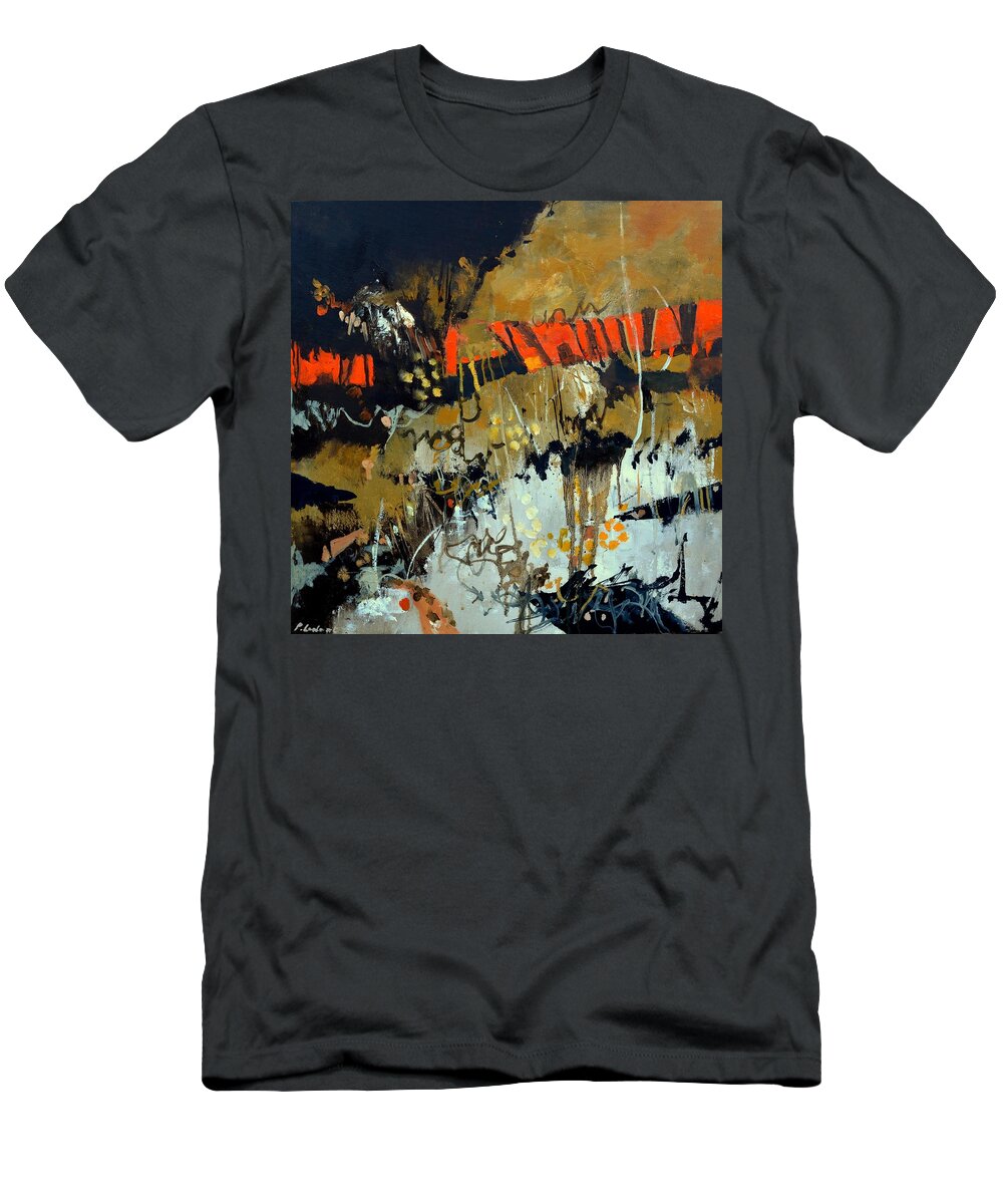 Abstract T-Shirt featuring the painting Night aubade by Pol Ledent