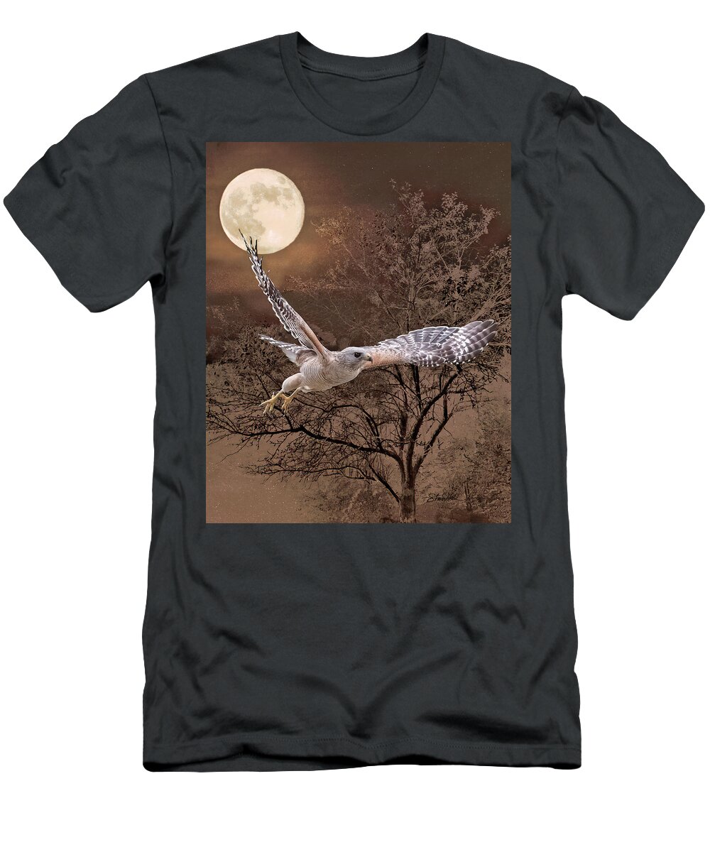 Bird T-Shirt featuring the photograph Night Hawk by Shara Abel