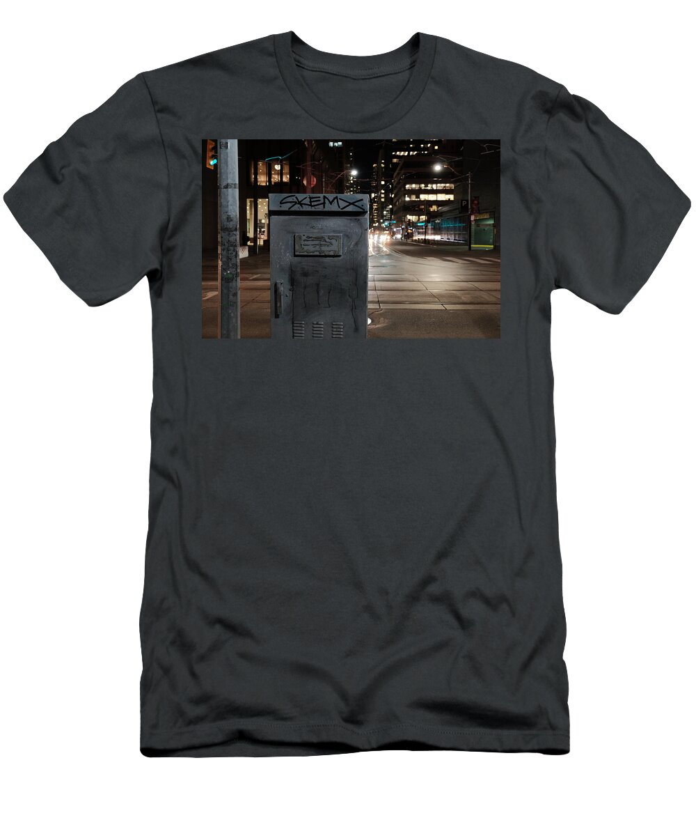 Urban T-Shirt featuring the photograph Night Marking by Kreddible Trout