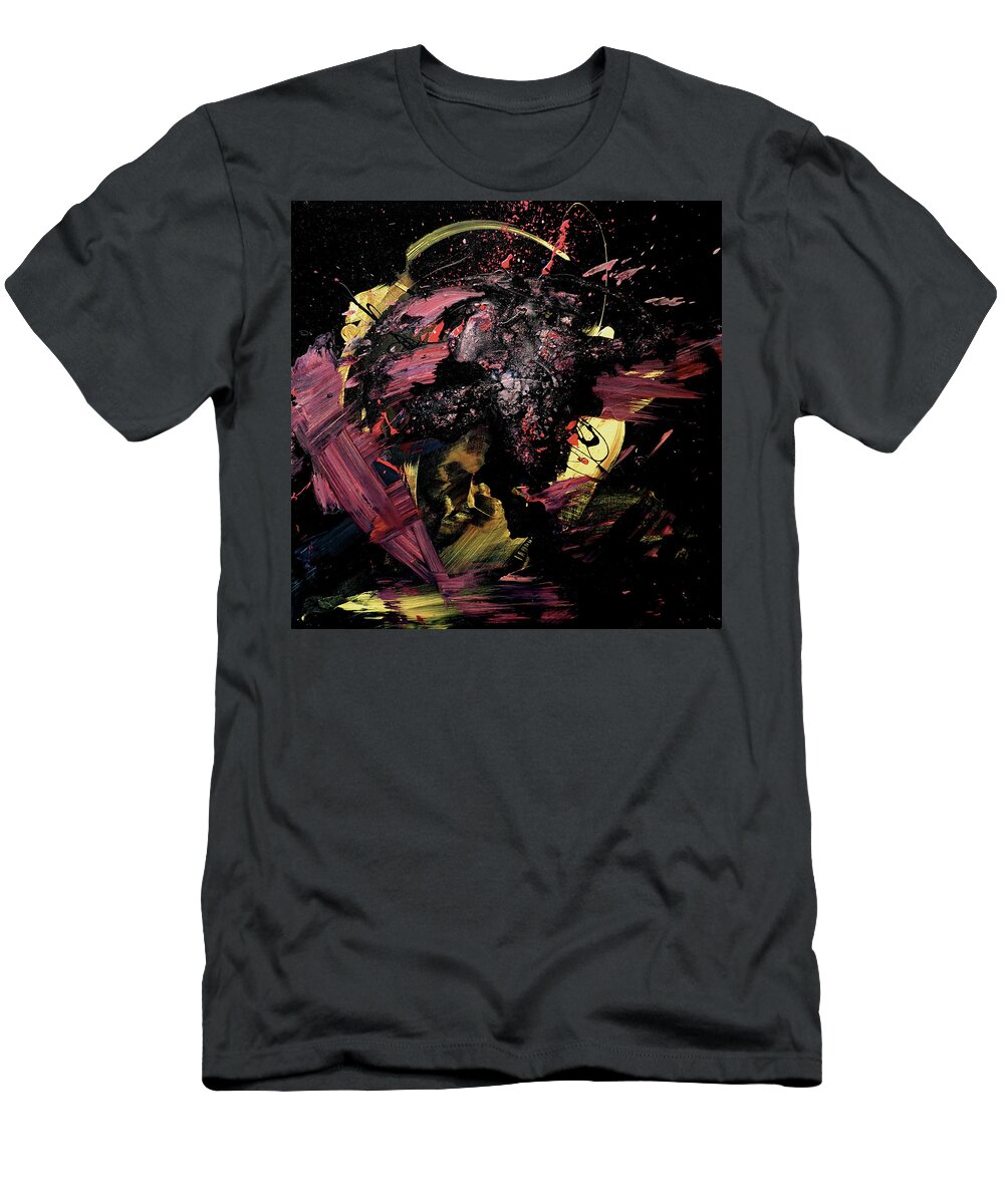 Newel Hunter T-Shirt featuring the painting Night Shift by Newel Hunter