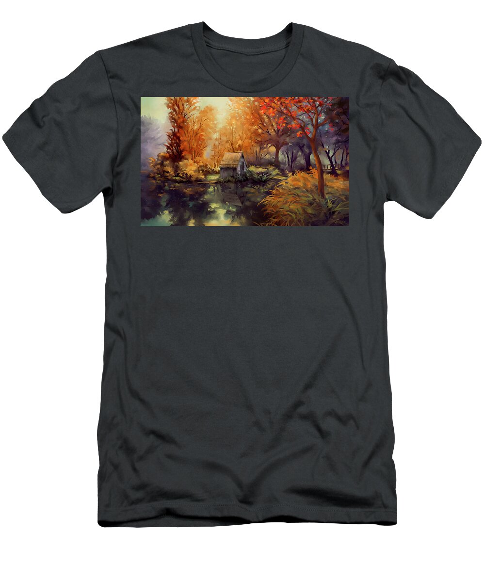 Nirvana T-Shirt featuring the painting Nirvana by Hans Neuhart