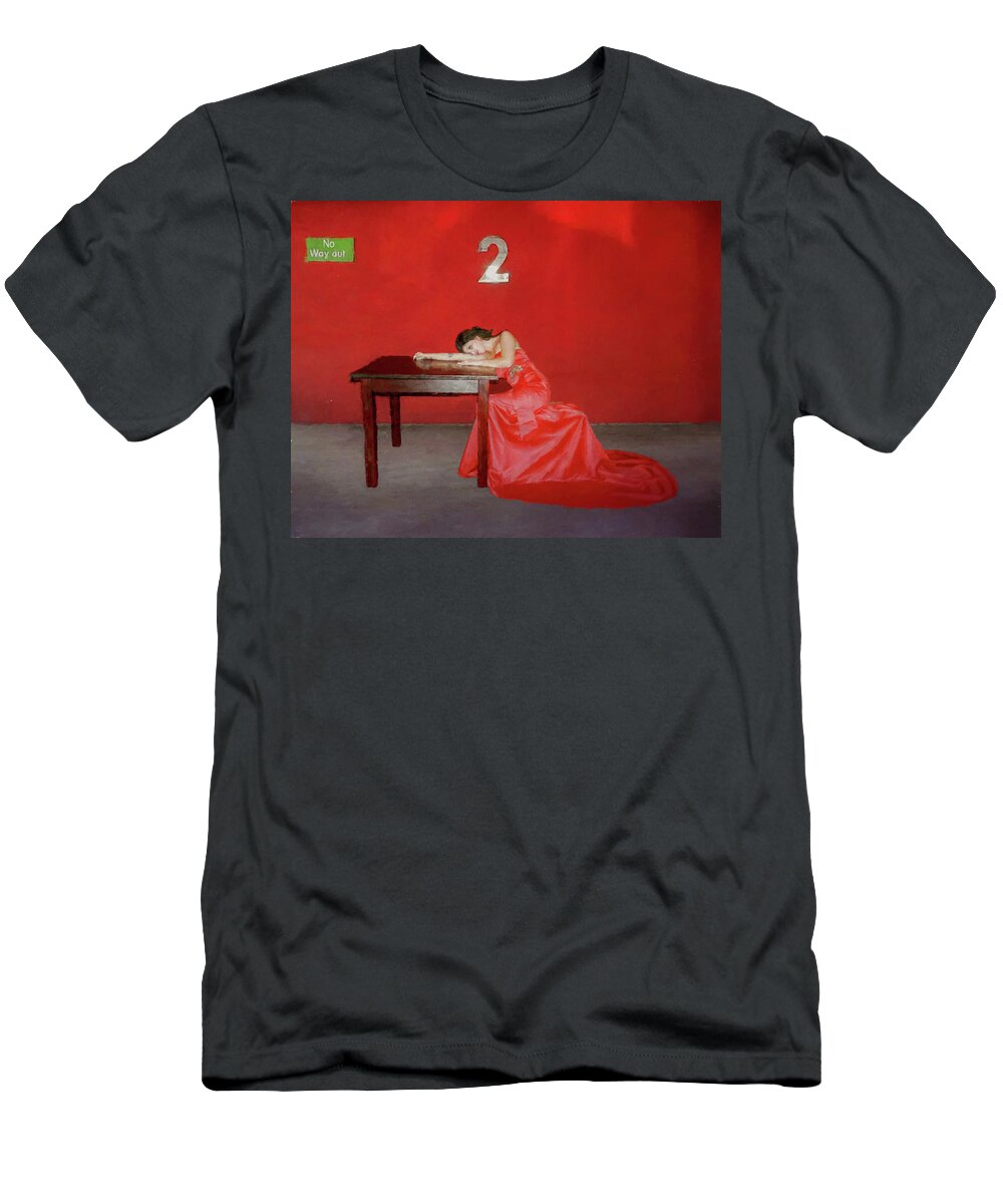 Woman T-Shirt featuring the photograph No Way Out by Alison Frank