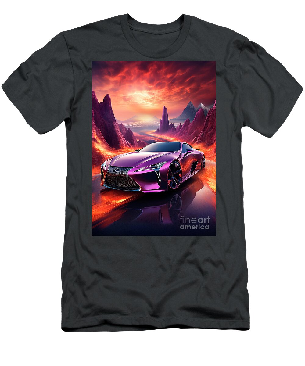 Vehicles T-Shirt featuring the drawing No01359 Lexus LS by Clark Leffler