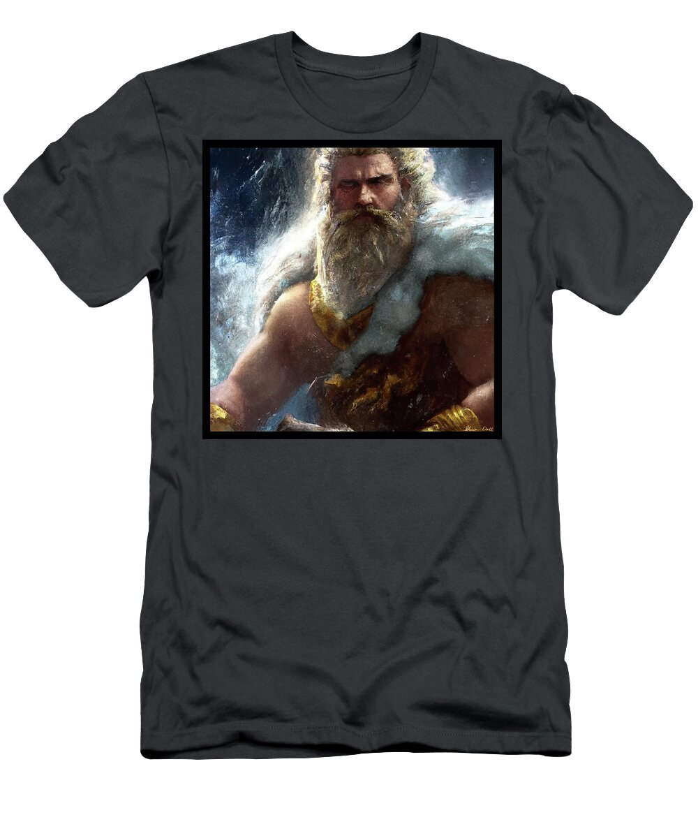 Norse T-Shirt featuring the mixed media Norse Warrior 2 by Shawn Dall