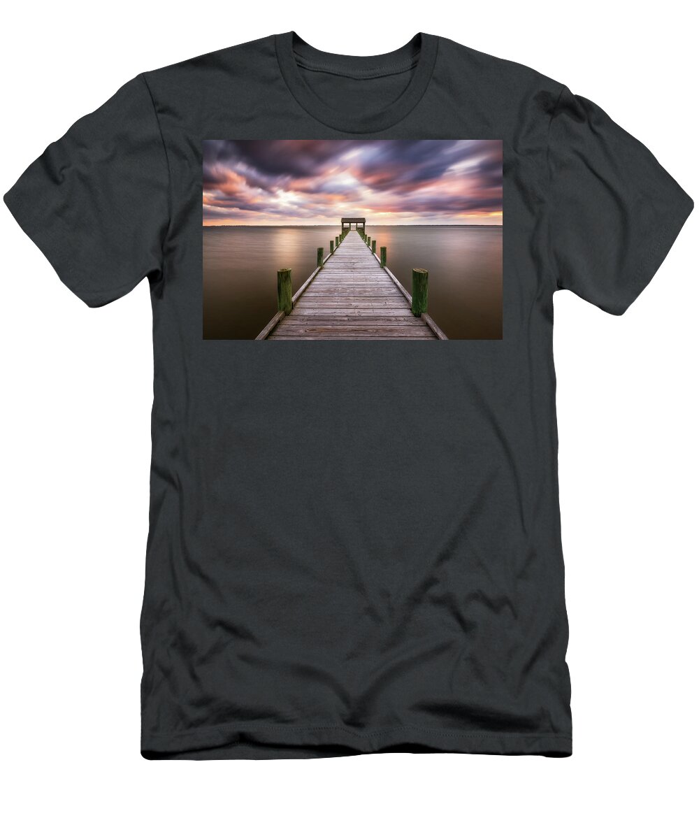 Outer Banks T-Shirt featuring the photograph North Carolina Outer Banks Coastal Seascape Scenic Photography Nags Head NC by Dave Allen