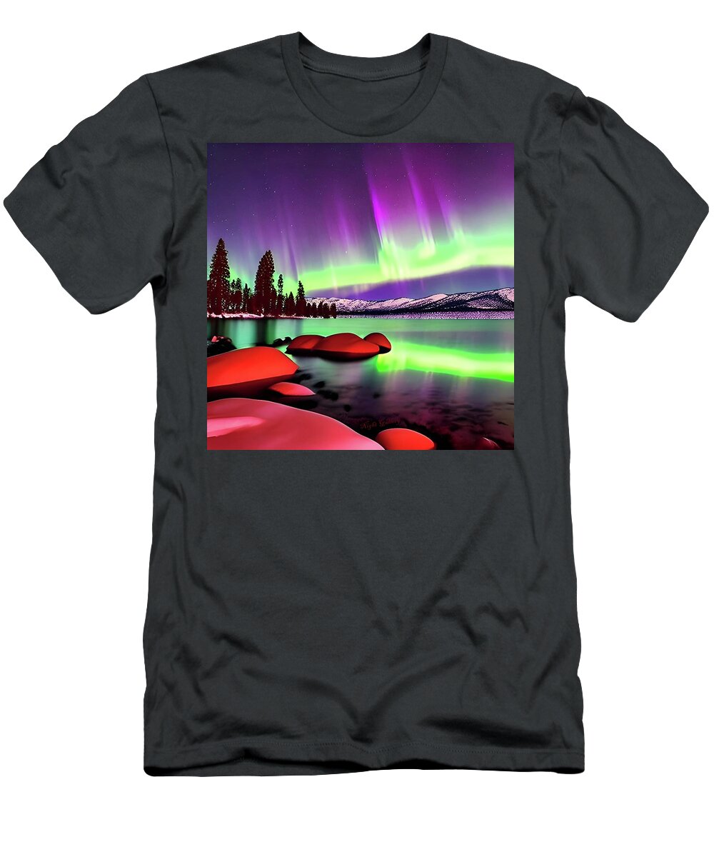 Aurora T-Shirt featuring the digital art Northern Lights No.15 by Fred Larucci