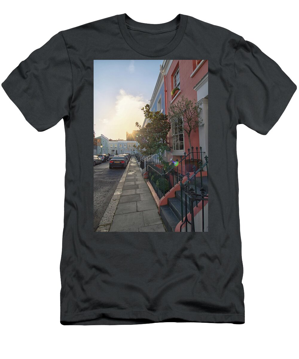 London T-Shirt featuring the photograph Notting Hill Sunset by Martin Newman