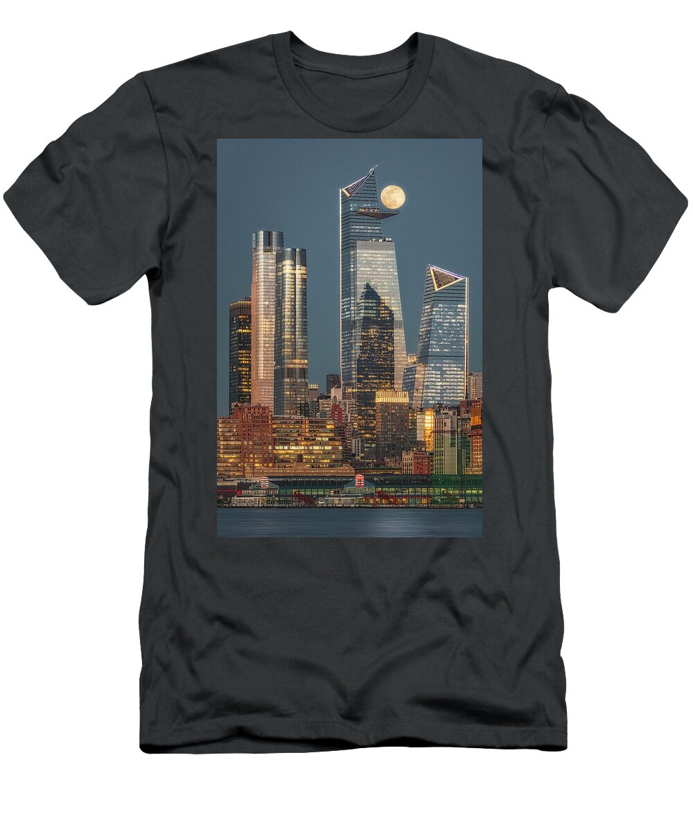 Hudson Yards T-Shirt featuring the photograph NYC Hudson Yards BW by Susan Candelario