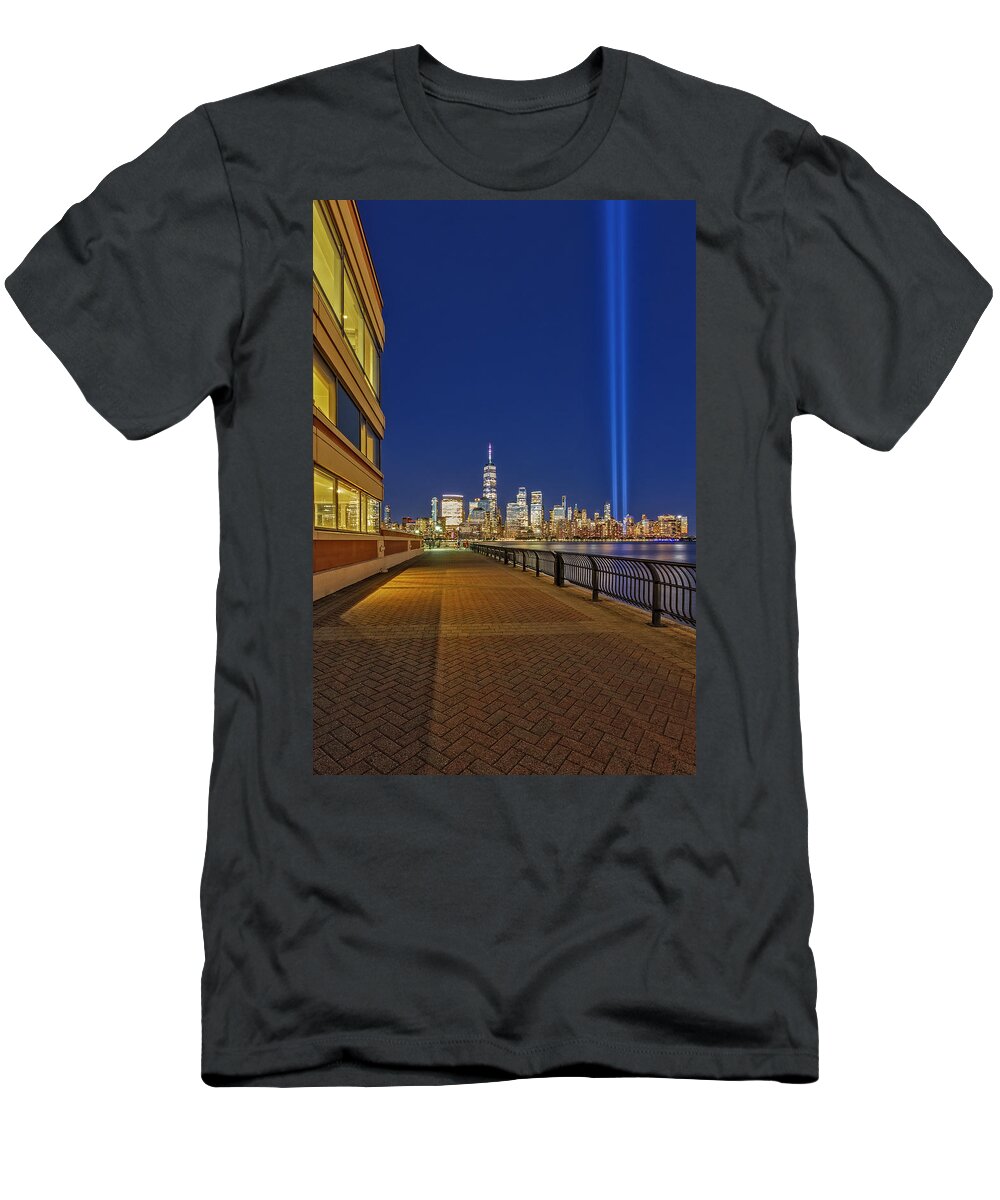 Wtc T-Shirt featuring the photograph NYC Tribute In Light by Susan Candelario