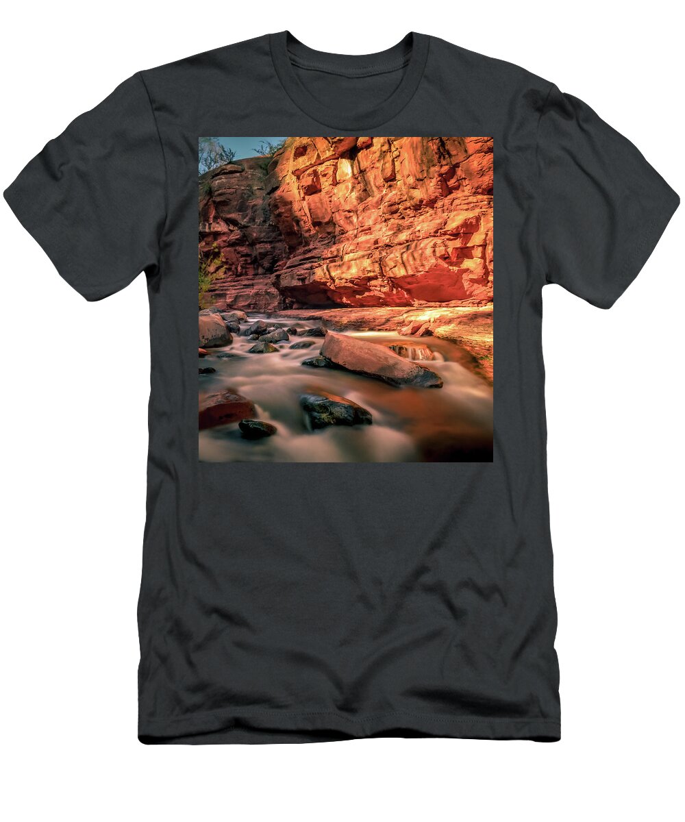 Scenic River T-Shirt featuring the photograph Oak Creek Sunset by Heber Lopez