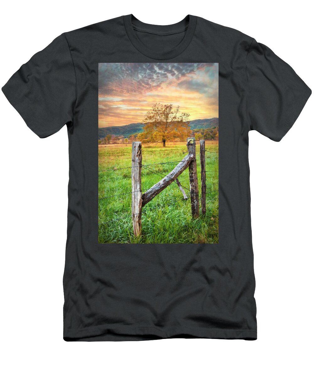 Cades T-Shirt featuring the photograph Oak Tree at Sunrise by Debra and Dave Vanderlaan