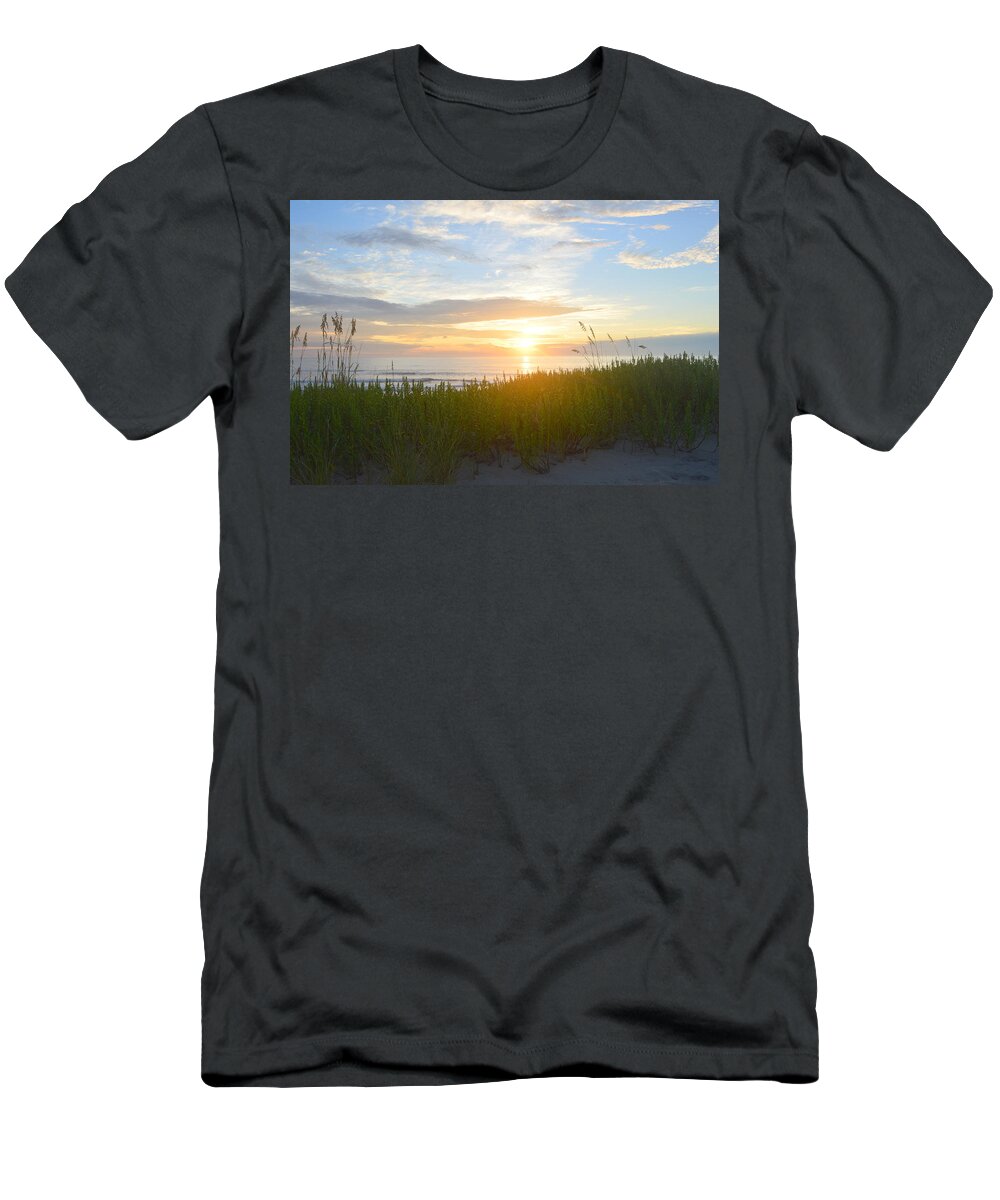 Canvas T-Shirt featuring the photograph OBX Sunrise 8/8/20 by Barbara Ann Bell