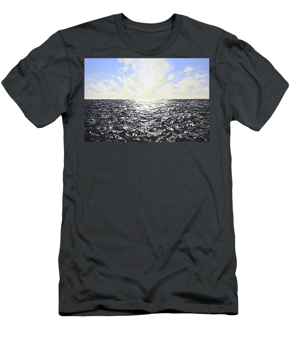 море T-Shirt featuring the painting 	Ocean 100. by Iryna Kastsova
