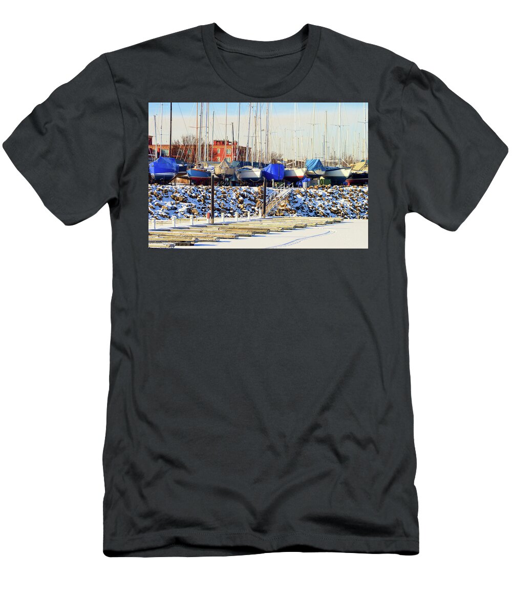 Lake City Marina T-Shirt featuring the photograph Off Season by Susie Loechler