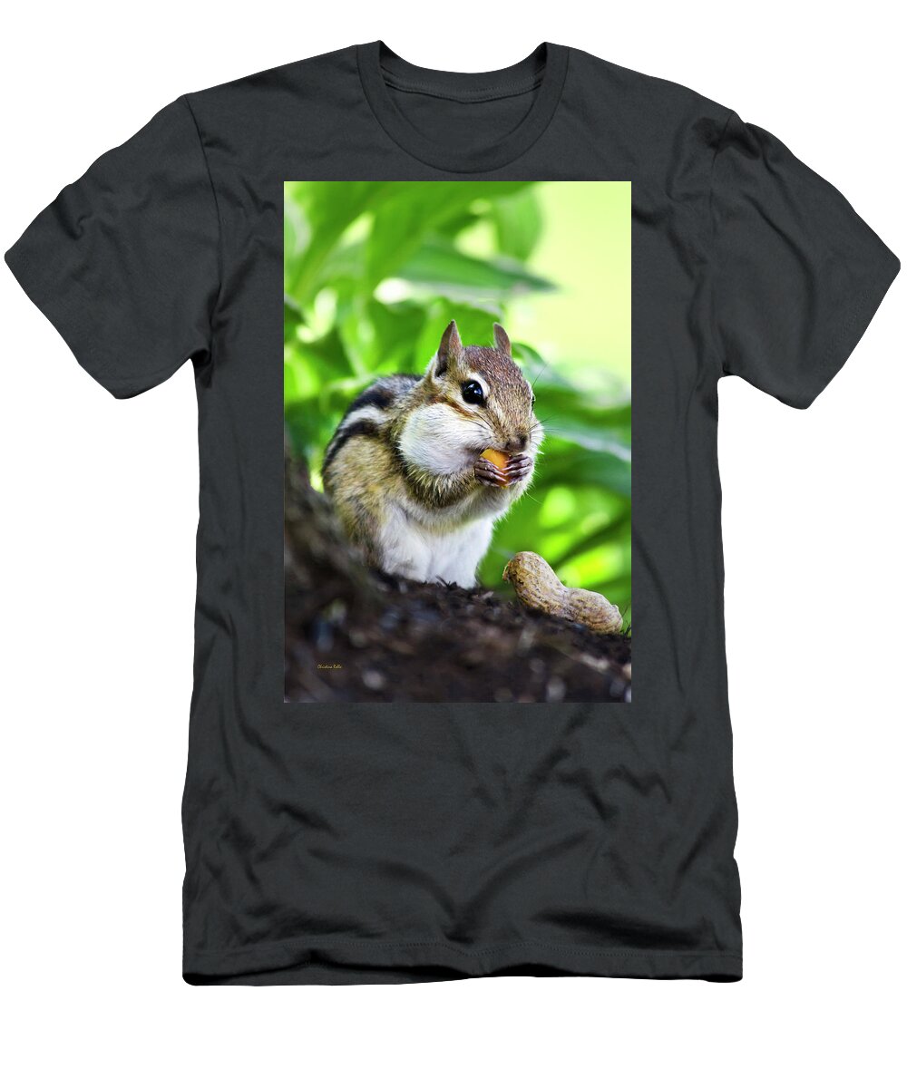Chipmunk T-Shirt featuring the photograph Oh Nuts by Christina Rollo