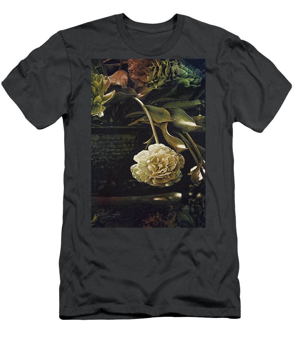 Dahlia T-Shirt featuring the photograph Oh, The Weight Of Beauty by Rene Crystal