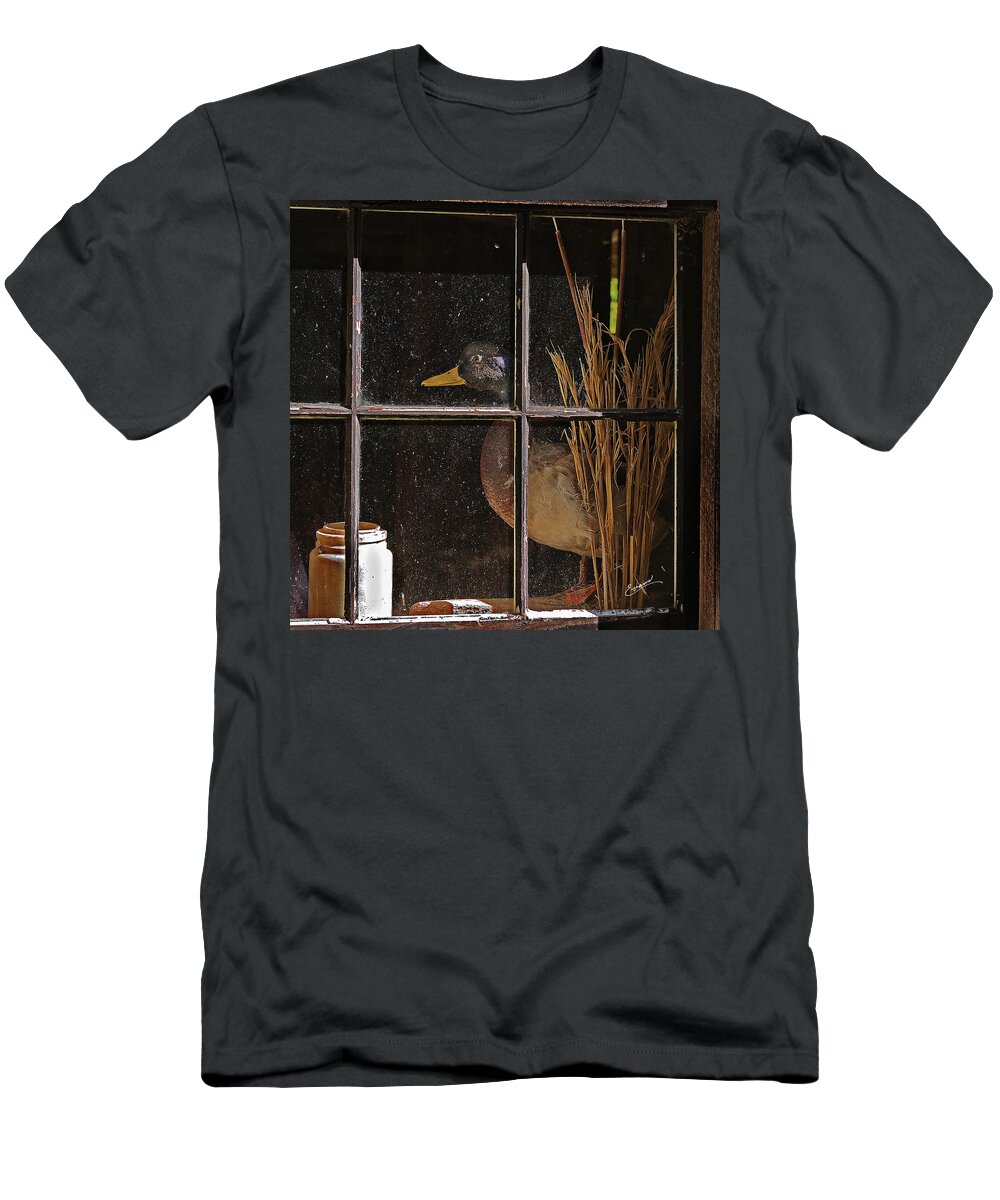 Log Cabin T-Shirt featuring the photograph Old Cabin Window by Randall Evans