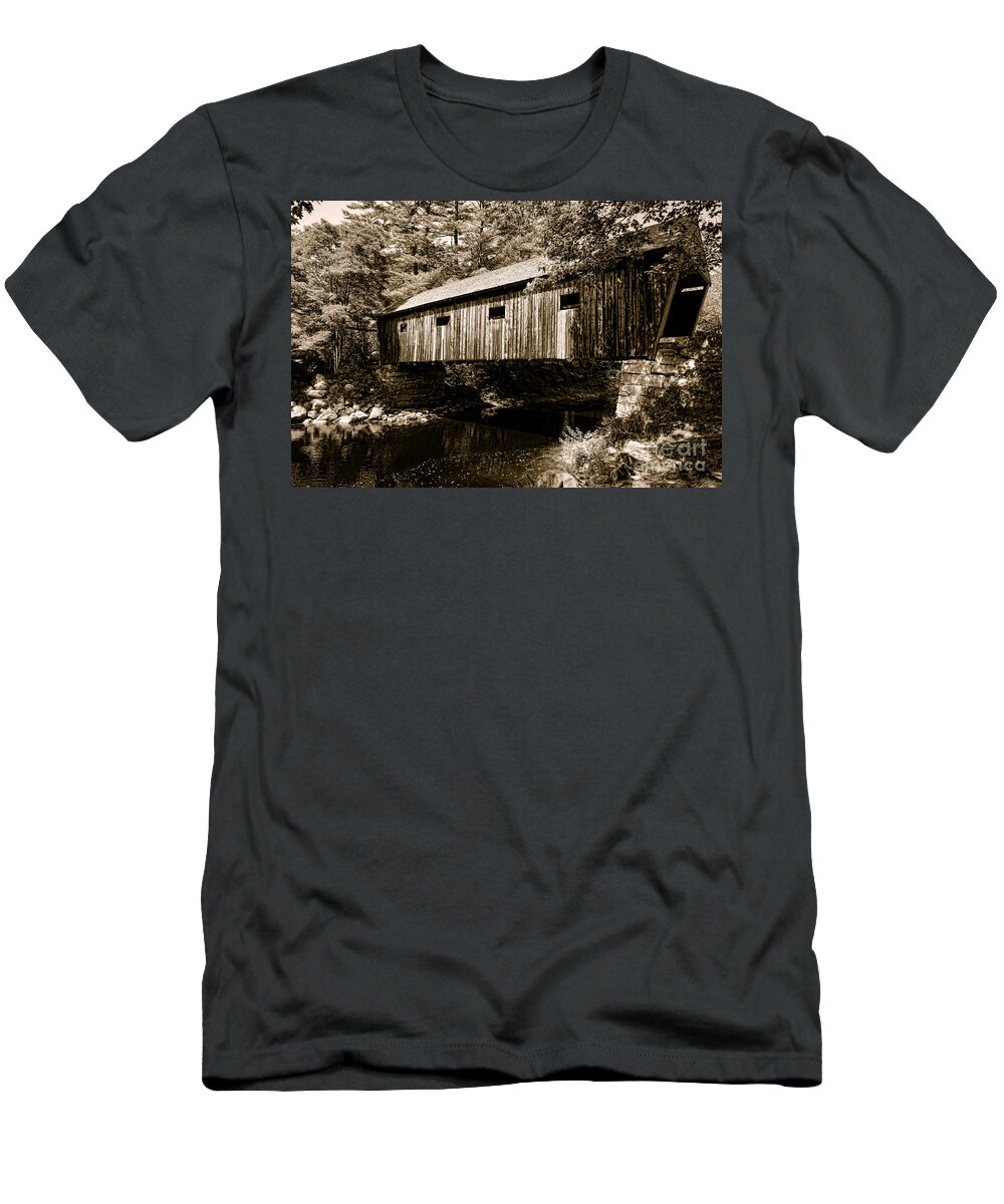 Andover T-Shirt featuring the photograph Old Lovejoy Bridge by Olivier Le Queinec