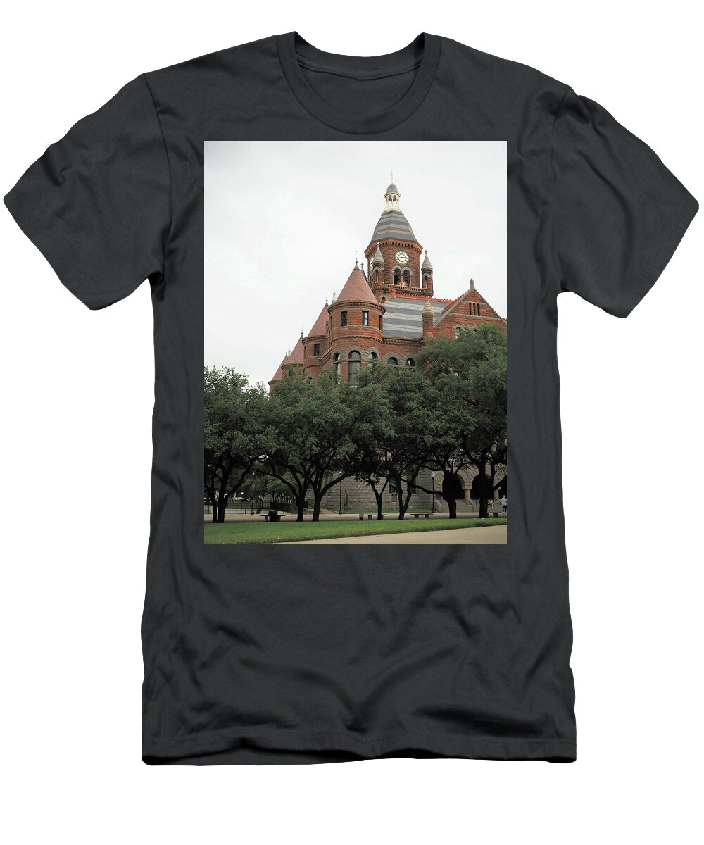 Red T-Shirt featuring the photograph Old Red Court House 4 by C Winslow Shafer