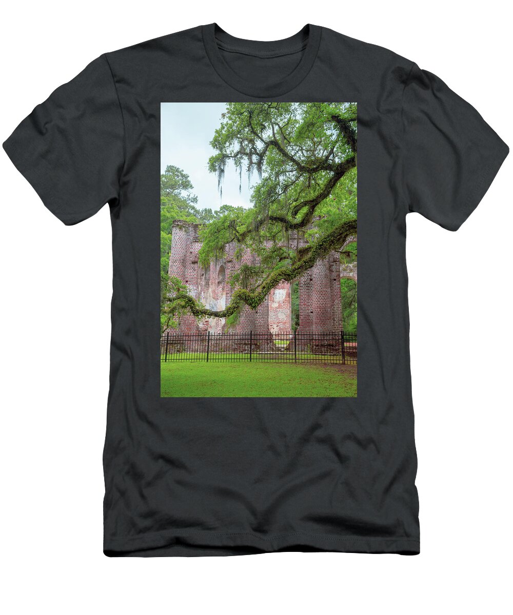 Yemassee T-Shirt featuring the photograph Old Sheldon Church Ruins 22 by Cindy Robinson